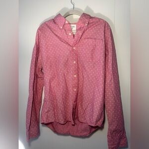 Abercrombie & Fitch Men's Red Casual Long Sleeve Button Up Pocket Shirt Size XL